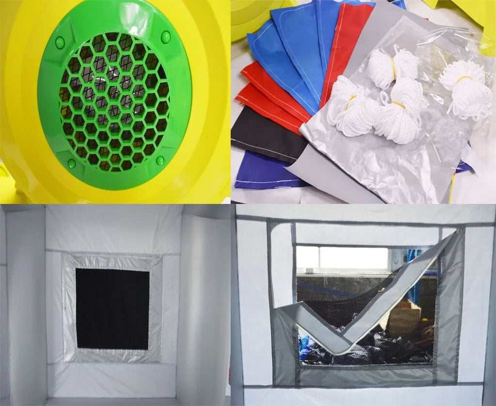 Inflatable Spray Booth 33*16*11ft Portable Car Painting Booth with 2 Blower Inflatable Spray Booth with Air Filtration System