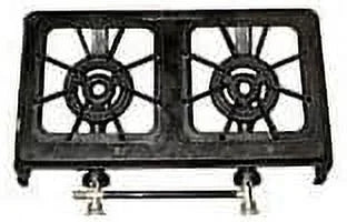 Open Box  Cast Iron Double Burner Propane Stove -48590 -