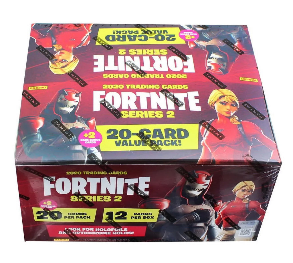 Panini America -2-95372-20-C Fortnite Series 2 Trading Cards Fat Pack Box, 12 Packs