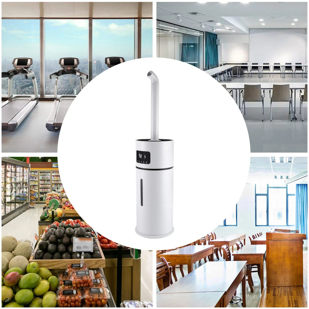 4 Gal Commercial Large Humidifiers Style Industrial 360° Humidifier Whole-House