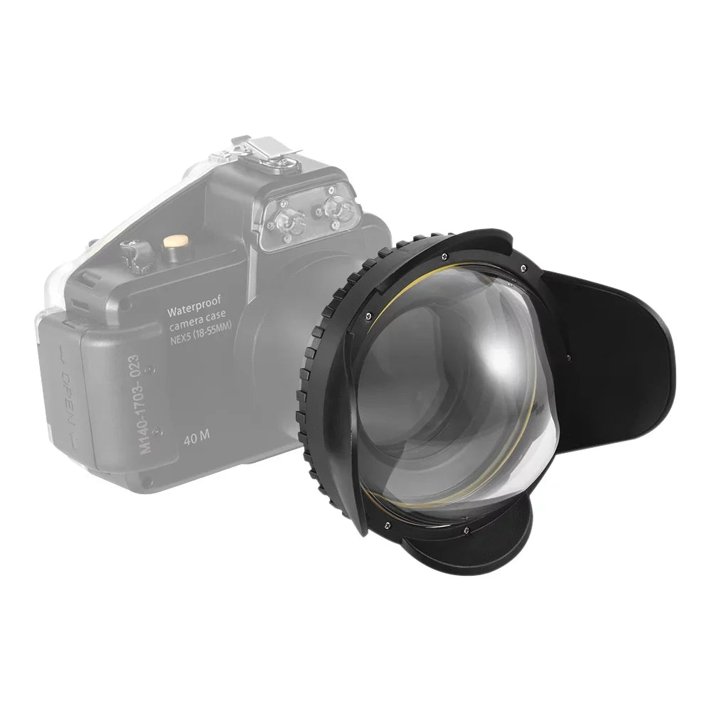 200mm Fisheye Wide Angle Lens Dome Port Waterproof Camera Diving Housing