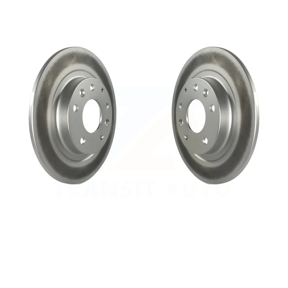 Rear Coated Disc Brake Rotors Pair For 2016-2018 Mazda -3 -100671