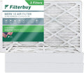 Filterbuy 12x24x4  13 Pleated   Furnace Air Filters (3-Pack)