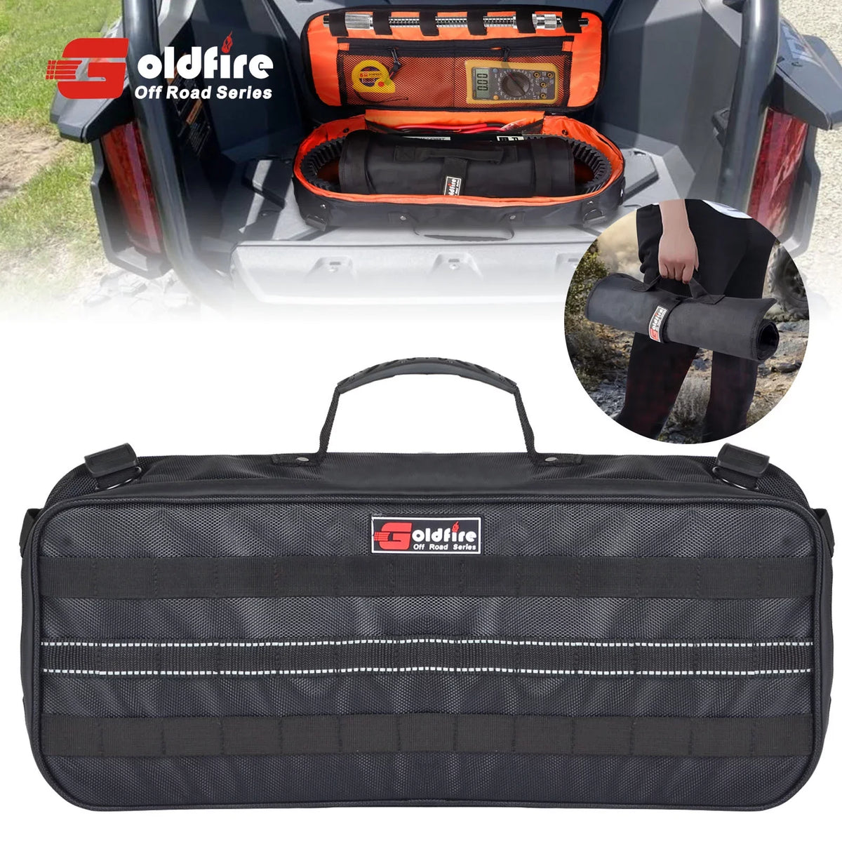 Goldfire Universal Travel Tool Storage Kit Storage Bag with Portable Tool Roll Organizer Wrench Tool Pouch for   Car Truck