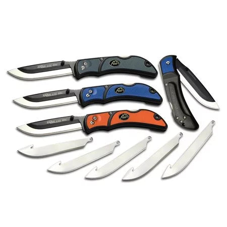 Outdoor Edge RLY50C Razor-Lite  3.5" 420J2 Stainless Steel Drop Point Tanto Polymer Black, Gray Inserts