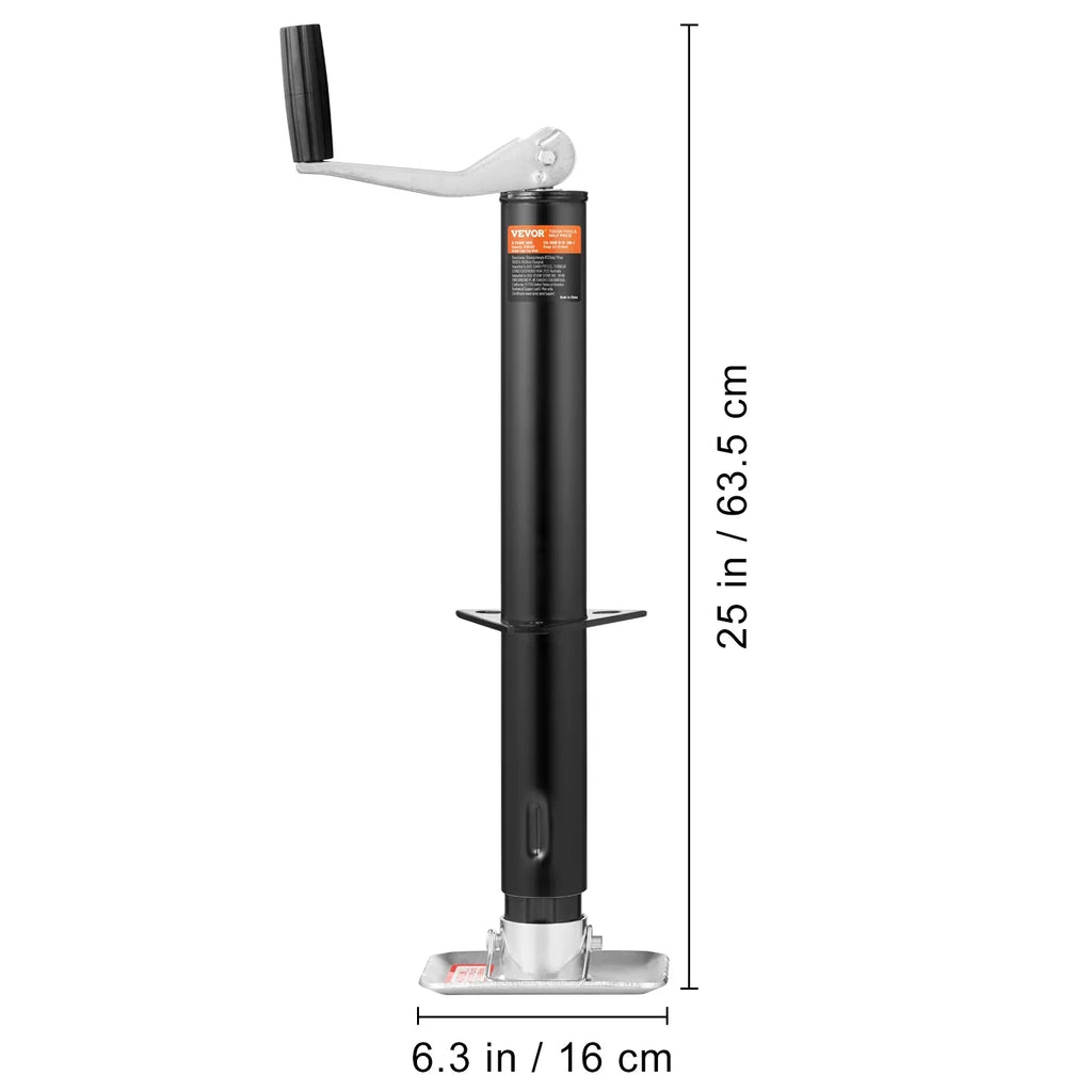 Trailer Jack A Frame Bolt on Trailer Tongue Jack 2000 lb Height Adjustable