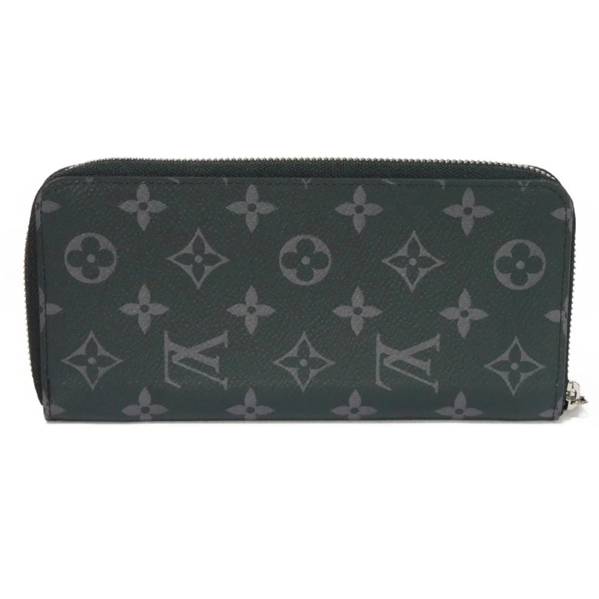 Pre-Owned   Long Wallet Zippy Vertical  Logo Round Zipper Monogram Eclipse Noir M62295 Men's Billfold (Good)