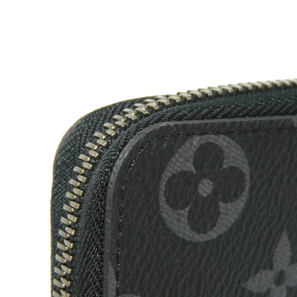 Pre-Owned   Long Wallet Zippy Vertical  Logo Round Zipper Monogram Eclipse Noir M62295 Men's Billfold (Good)