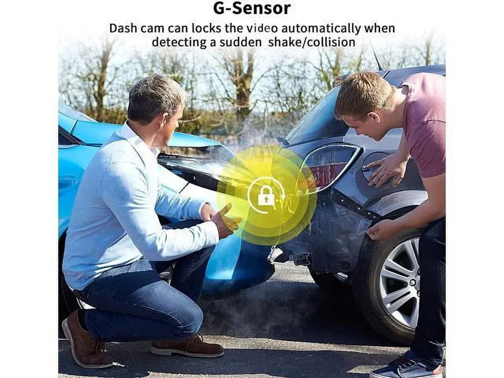 Dash Cam 1080P Full , 2 Mounting Options, On-Dashboard Camera Video Recorder Dashcam for Cars with 3"  Display, Night Vision, , Motion Detection, Parking Mode, G-Sensor, 170° Wide Angle