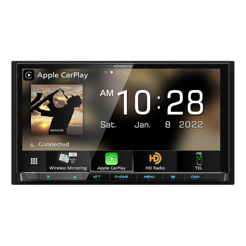 Kenwood DMX908S eXcelon 6.95" Digital Multimedia Bluetooth Touchscreen Receiver with Android Auto, Apple Car Play, &  Radio