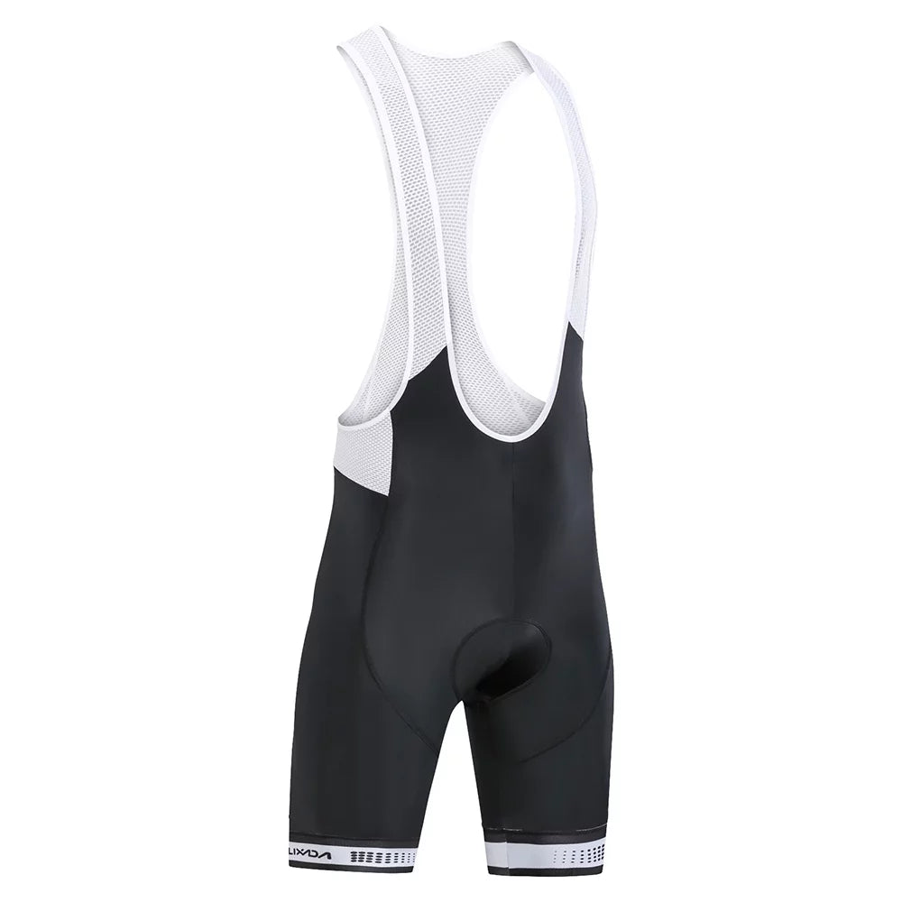 Lixada Summer Cycling Jersey Set Short Sleeve Shirt and Padded Bib Shorts Breathable  Bike Riding Biking Cycling Suit