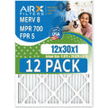 12x30x1 Air Filter  8 Rating, 12 Pack of Furnace Filters Comparable to  700 &  5 - Made in  by     .