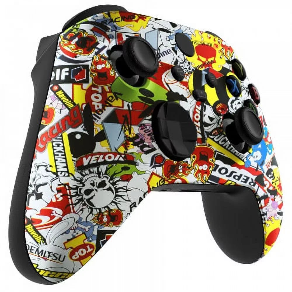 "Sticker Bomb" Xbox One X - Custom Controller Unique Design (with 3.5 jack)