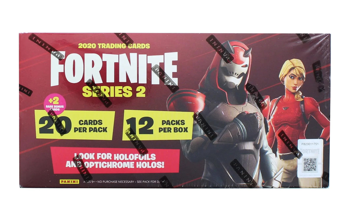 Panini America -2-95372-20-C Fortnite Series 2 Trading Cards Fat Pack Box, 12 Packs