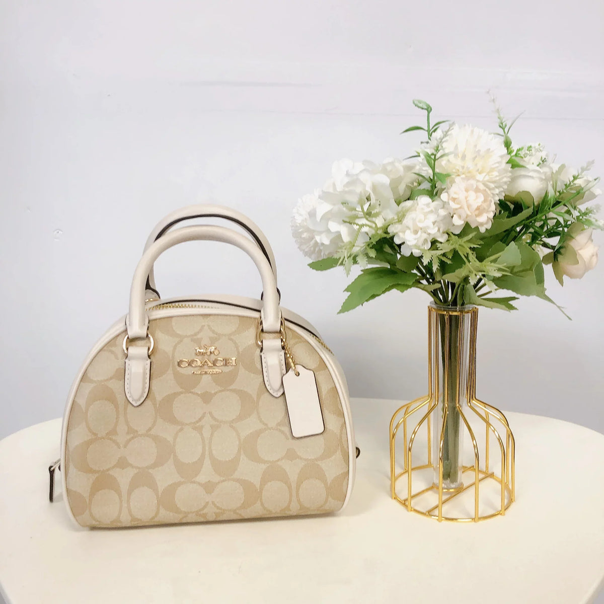 Coach CA591 Sydney Satchel In Signature Canvas