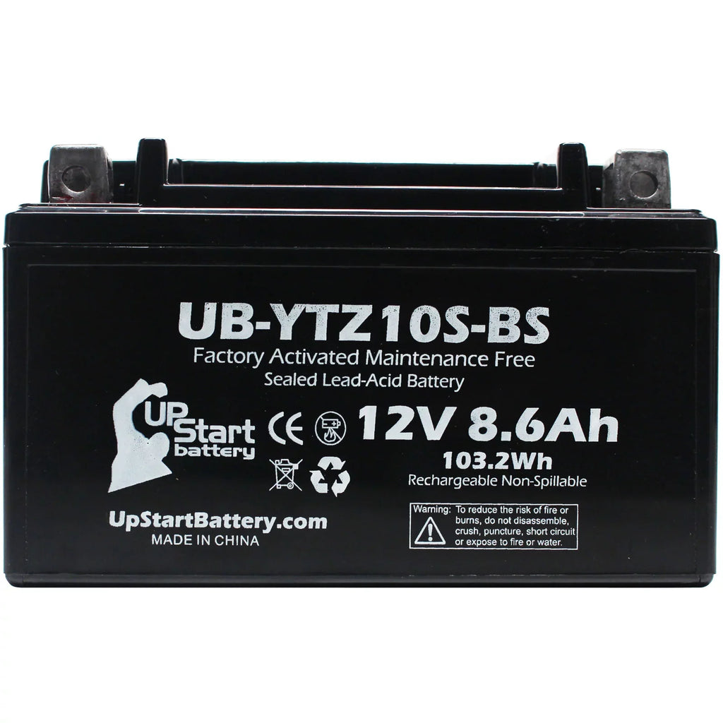 5-Pack UpStart Battery Replacement for 2011 Yamaha -R1 1000CC Factory Activated, Maintenance Free, Motorcycle Battery - 12V, 8.6Ah, -YTZ10S-