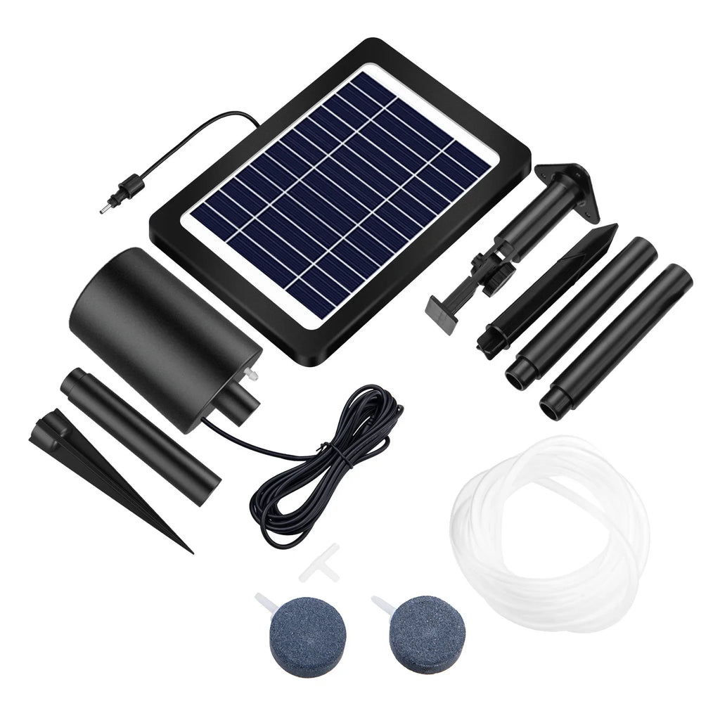 moobody Solar Powered Pond Aerator with Air Pump, 3 Modes 4W, Perfect for Oxygenation in Pond Stock Fishing Hydroponics