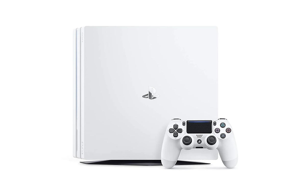 Sony PlayStation 4 Original 500GB Matte White Gaming Console With 2 Controller + G9 Earbuds With Microphone   Bundle Like New