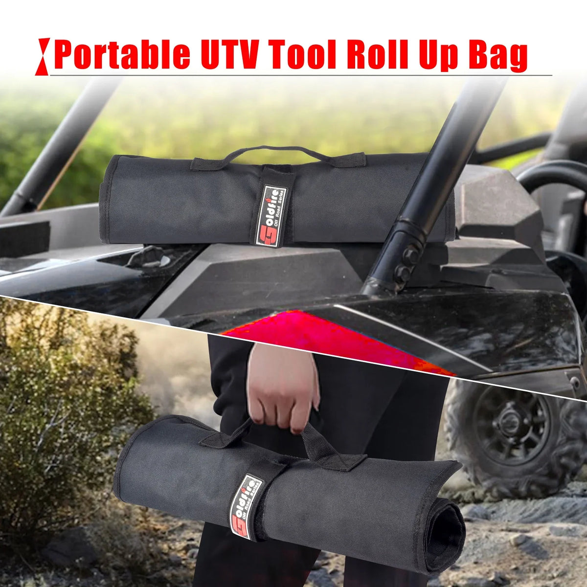 Goldfire Universal Travel Tool Storage Kit Storage Bag with Portable Tool Roll Organizer Wrench Tool Pouch for   Car Truck