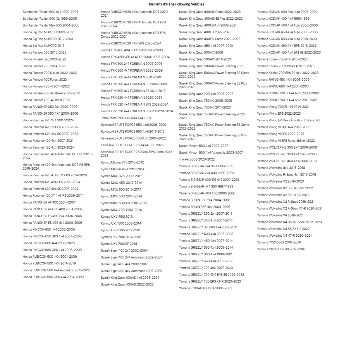 4/110 Tusk Uinta Beadlock Wheel 14x7 5.0 + 2.0 Matte Black For Yamaha Viking   Ranch Edition 2022