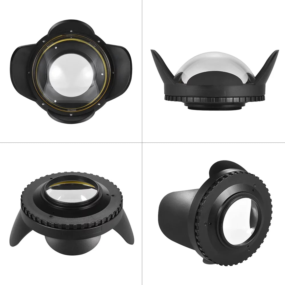 200mm Fisheye Wide Angle Lens Dome Port Waterproof Camera Diving Housing
