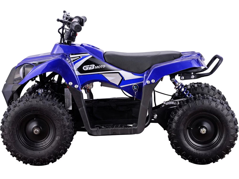 MotoTec Monster 36V 500W Kids Battery Powered  Four Wheeler Blue