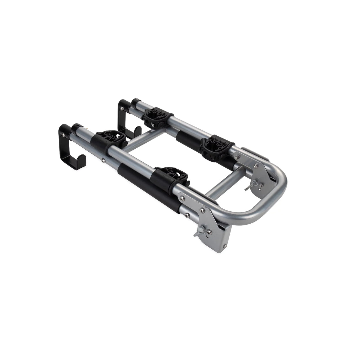 Camco Camper/ Ladder Mount Bike Rack | Holds Up to 2 Bikes | Black & Silver (51492)