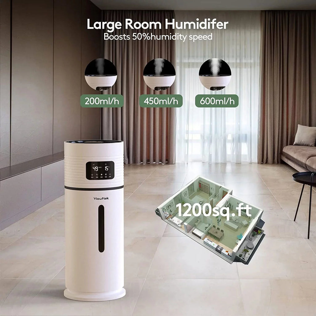 4 Gal Commercial Large Humidifiers Style Industrial 360° Humidifier Whole-House