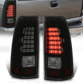 Distributors Smoked Lens Black Housing  Tail Lights Brake Stop Signal Driving Lamps Pair Compatible/Replacement For Chevy Silverado  Sierra Fleetside 1999 2000 2001 2002 2003 2004 2005 2006