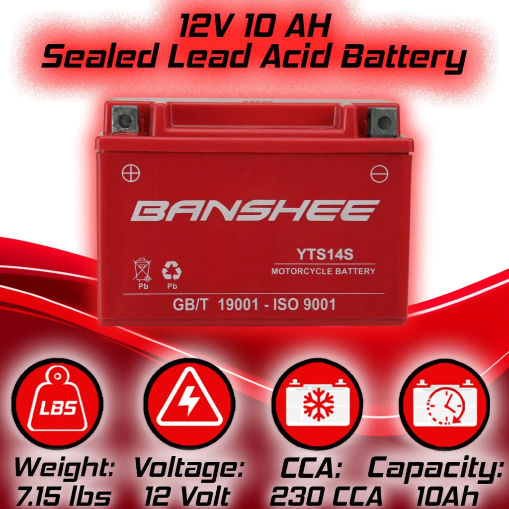 Banshee YTZ14S Motorsports Battery Compatible with Benelli Tornado Naked Tre 1130 Sport Evo