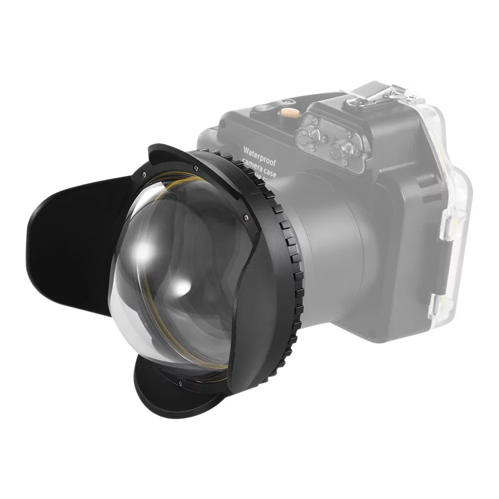 200mm Fisheye Wide Angle Lens Dome Port Waterproof Camera Diving Housing