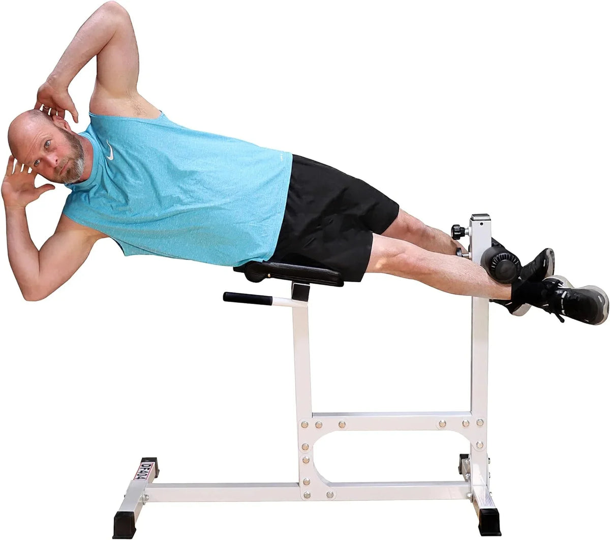 DF404 Hyperextension Bench Chair – 400  Capacity – Fully Adjustable Hyper Extension Back Exercise Fitness Station For Strength Training By