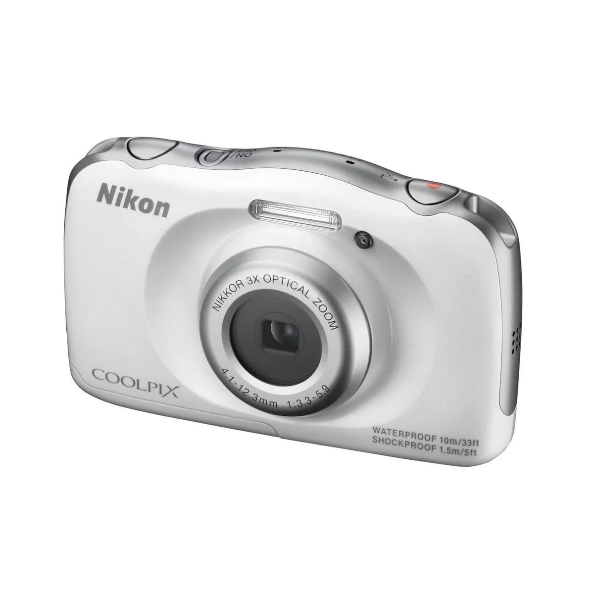 Nikon  S33 13.2MP Waterproof Shockproof Freezeproof White Digital Camera