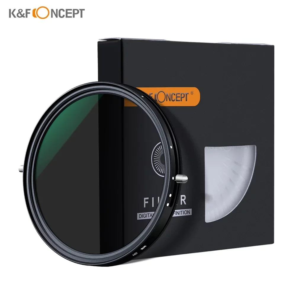 K&F  67mm 2-in-1 Variable Adjustable Filter Neutral Density Fader 5-Stop ND2-ND32 and  Circular Polarizing Filter Ultra-thin with Cleaning Cloth for Camera Lens