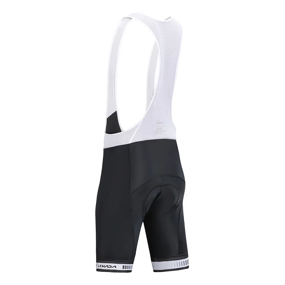 Lixada Summer Cycling Jersey Set Short Sleeve Shirt and Padded Bib Shorts Breathable  Bike Riding Biking Cycling Suit