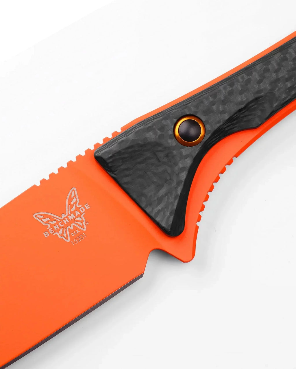 Benchmade Altitude 3.08" Fixed Blade Carbon Fiber Handle Orange Cerakote -S90V 15201OR Knife