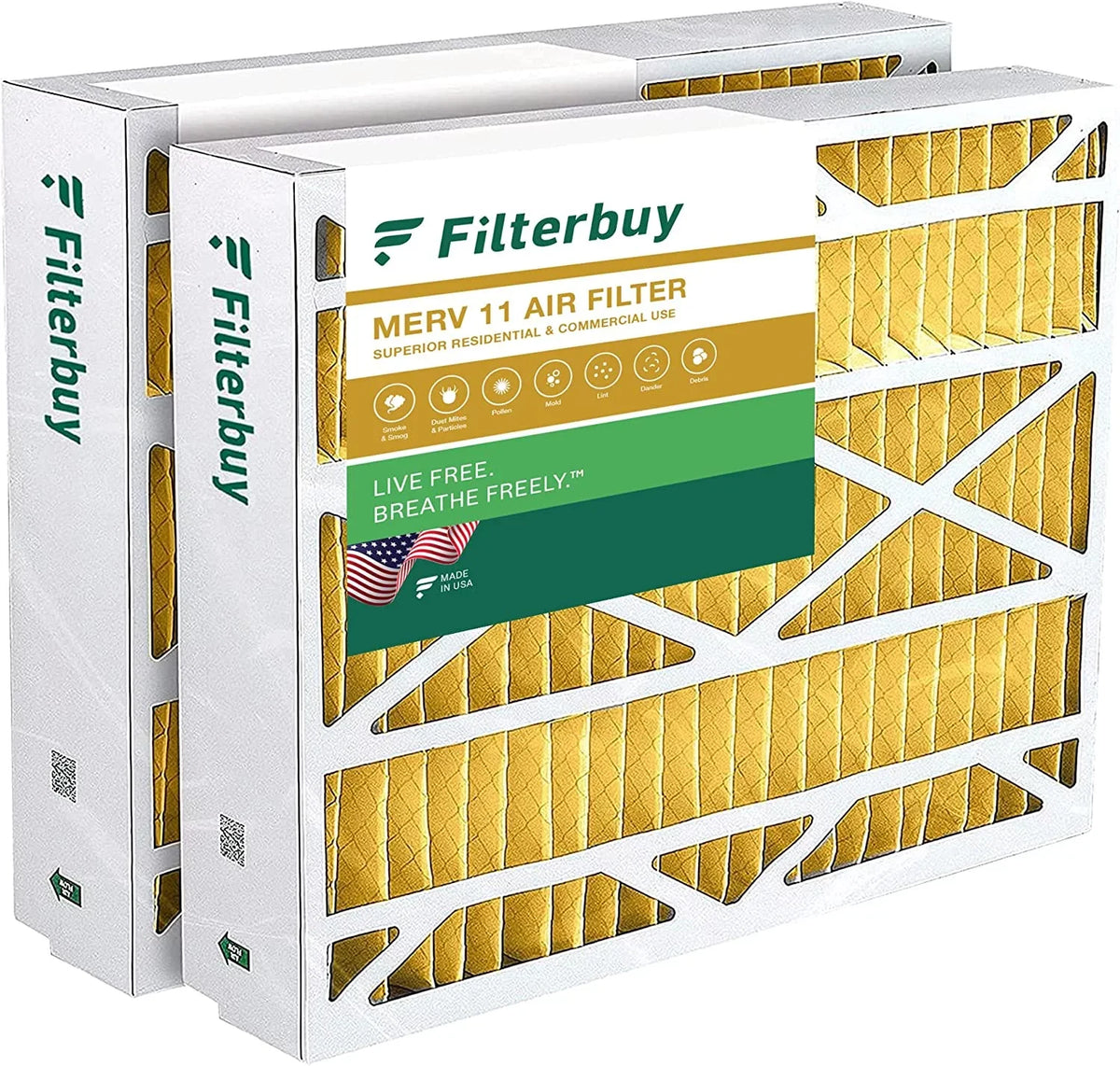 Filterbuy 20x21x5  11 Pleated   Furnace Air Filters for Lennox X8790 / PCO14-23 (2-Pack)