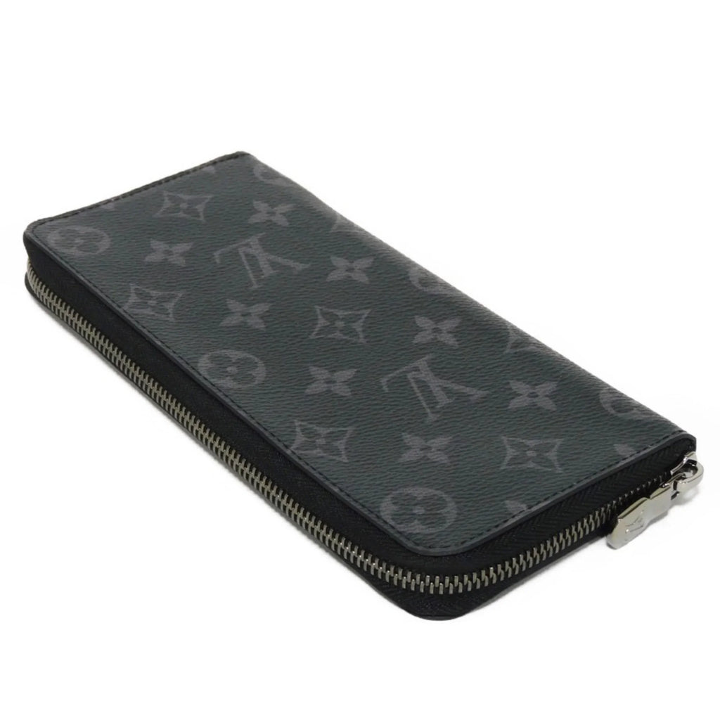 Pre-Owned   Long Wallet Zippy Vertical  Logo Round Zipper Monogram Eclipse Noir M62295 Men's Billfold (Good)
