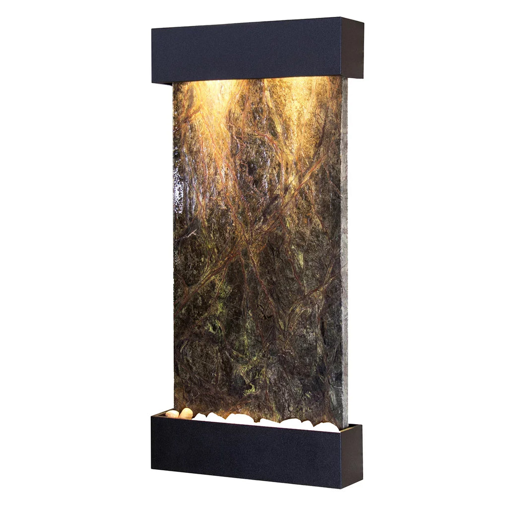 Adagio WCS1705 Whispering Creek Textured Black Green Marble Wall Fountain
