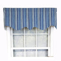 Home Modern Design Classic Beach Stripe Regal Style Window Valance 50" x 17" Blue