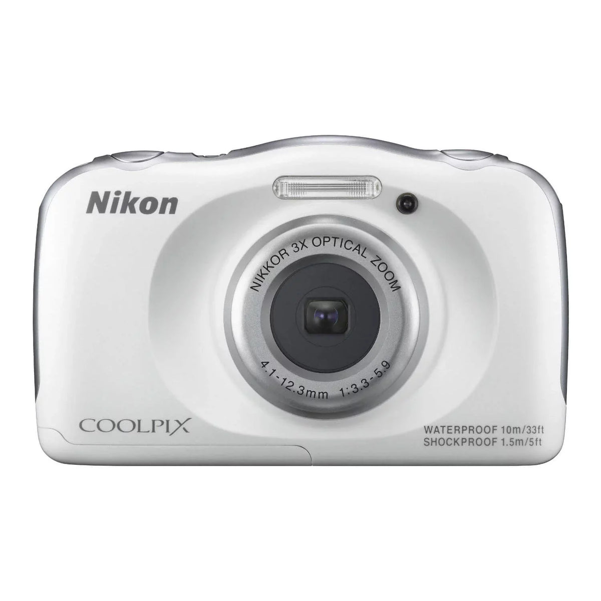 Nikon  S33 13.2MP Waterproof Shockproof Freezeproof White Digital Camera