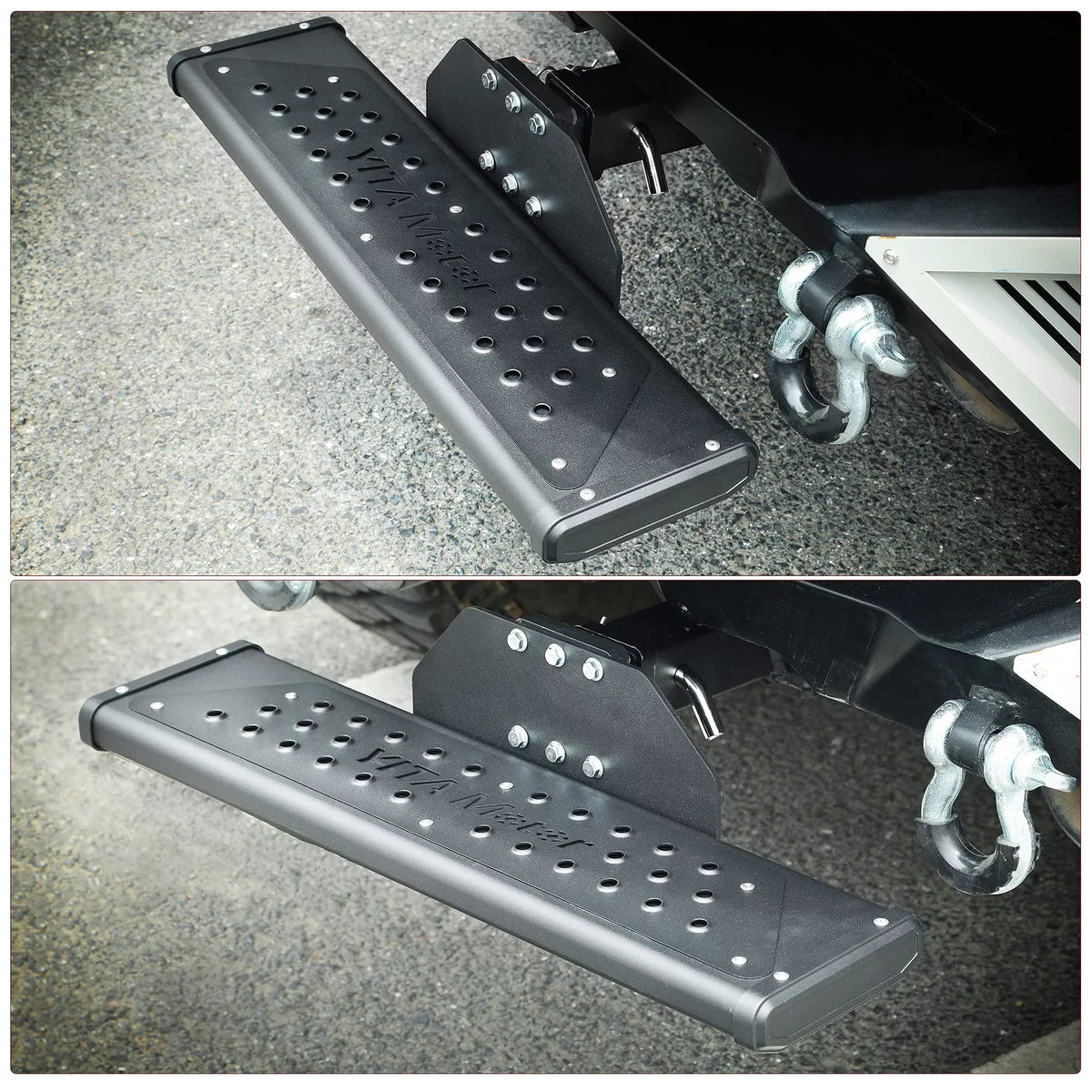 Ledkingdomus Running Board Rear Bumper Trailer Towing Hitch Step Bar Guard for 2" Receiver 27" W X 6.5" Fits select: 2015   350 /350 F-, 2013-2016