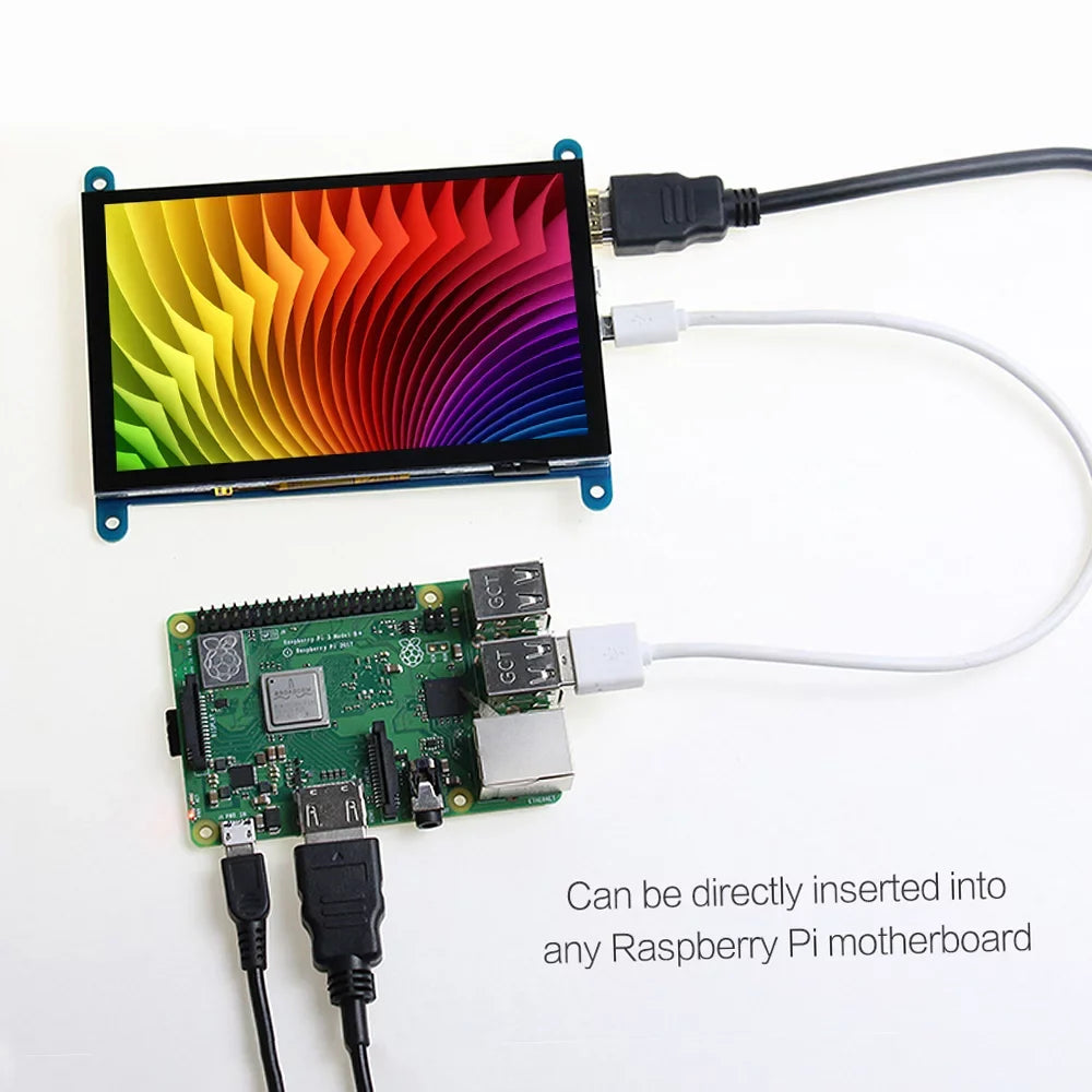 moobody 5 Inch  Capacitive Touchscreen Display 800*480 Resolution Small Portable  with   Interface Compatible with Raspberry Pi Tool