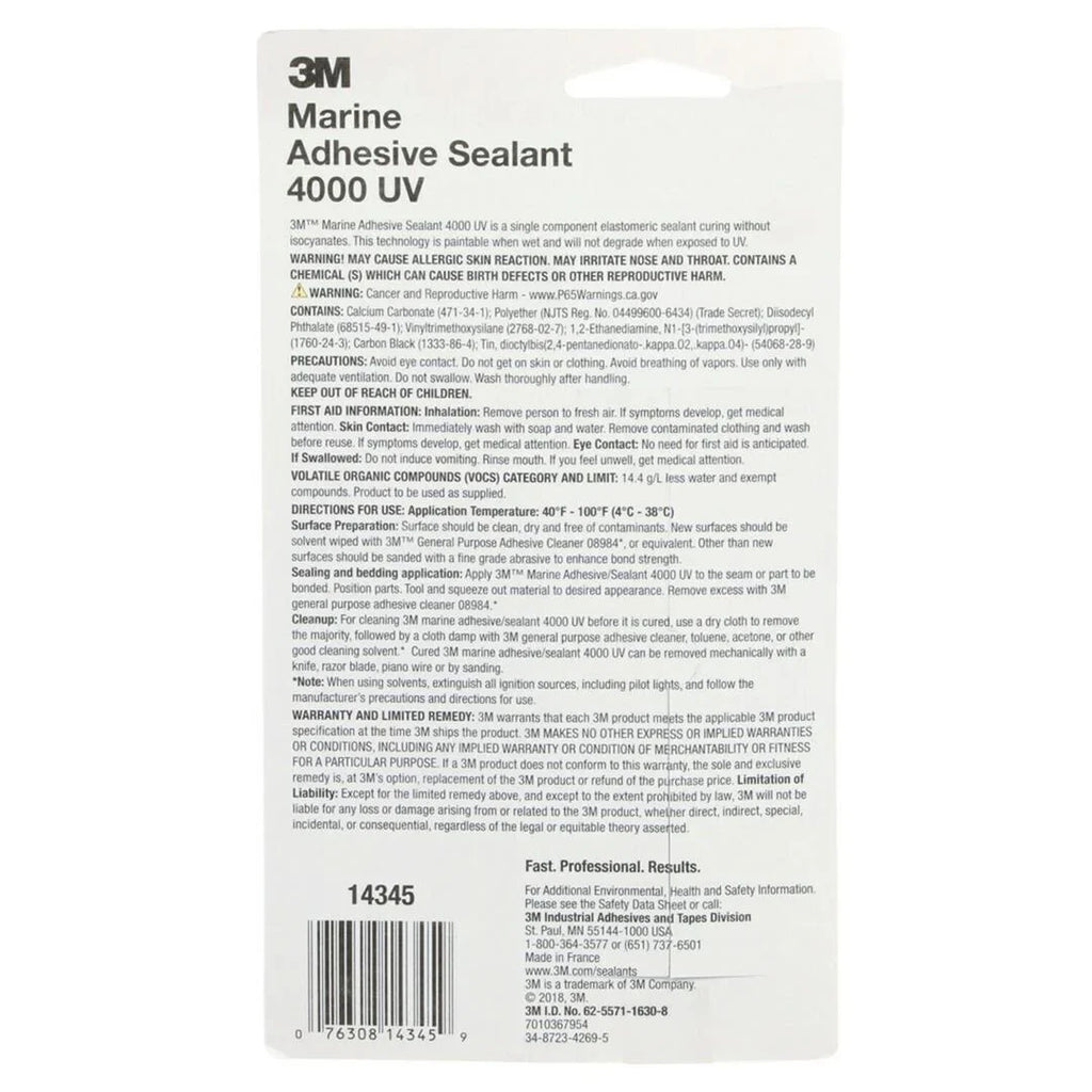 3M  Marine Adhesive Sealant 4000 Uv