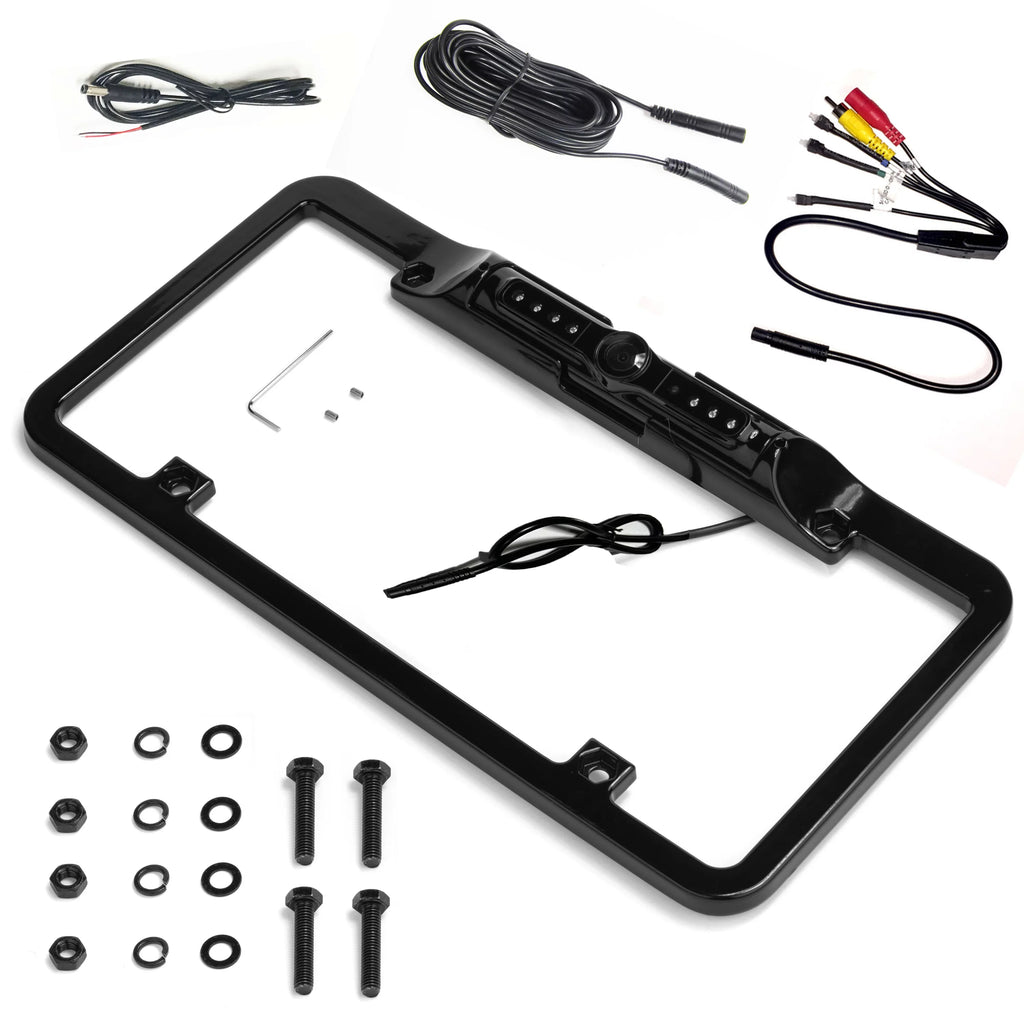 VTL300CIR - Full-Frame License Plate Backup Camera with Night Vision and Parking Lines (Black)