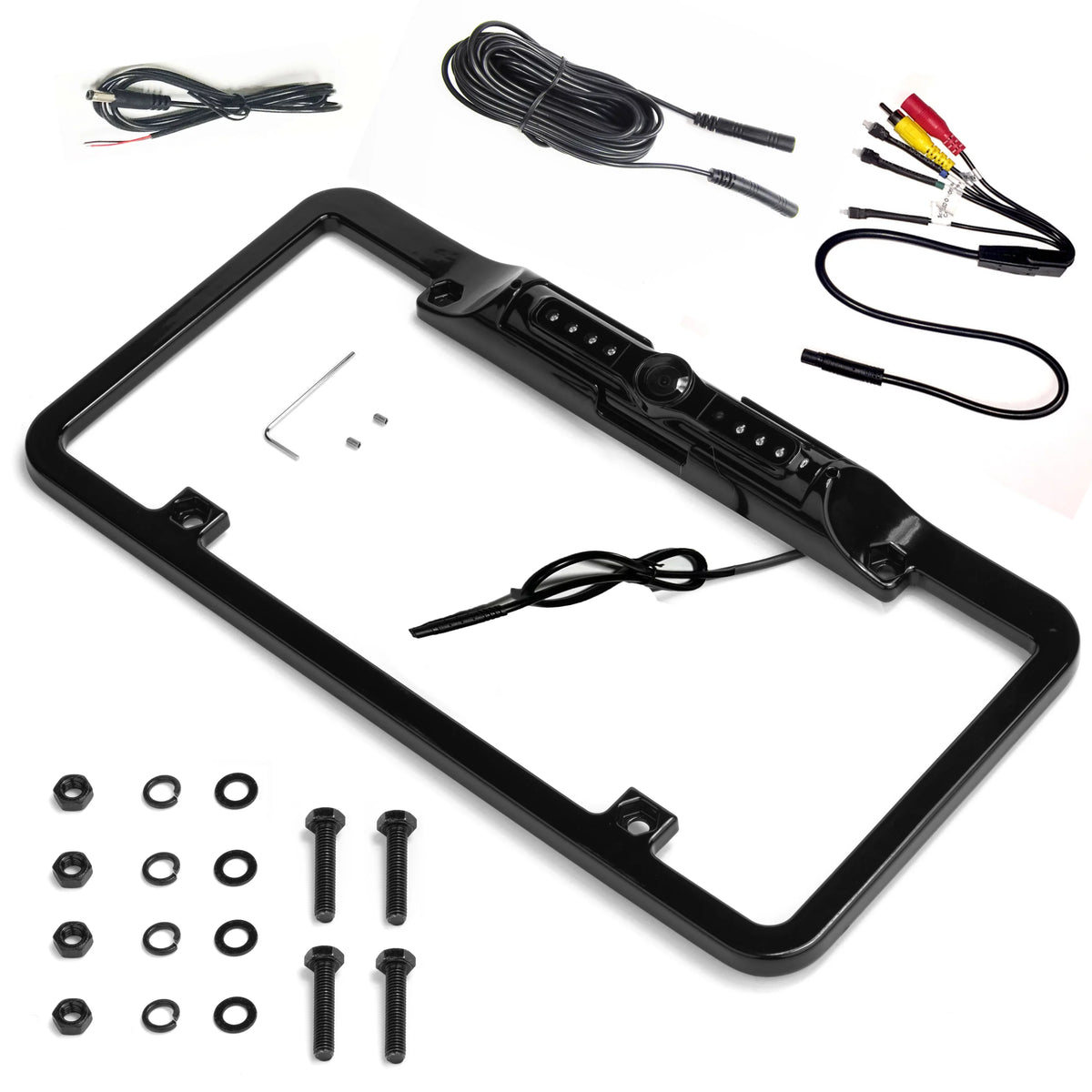 VTL300CIR - Full-Frame License Plate Backup Camera with Night Vision and Parking Lines (Black)