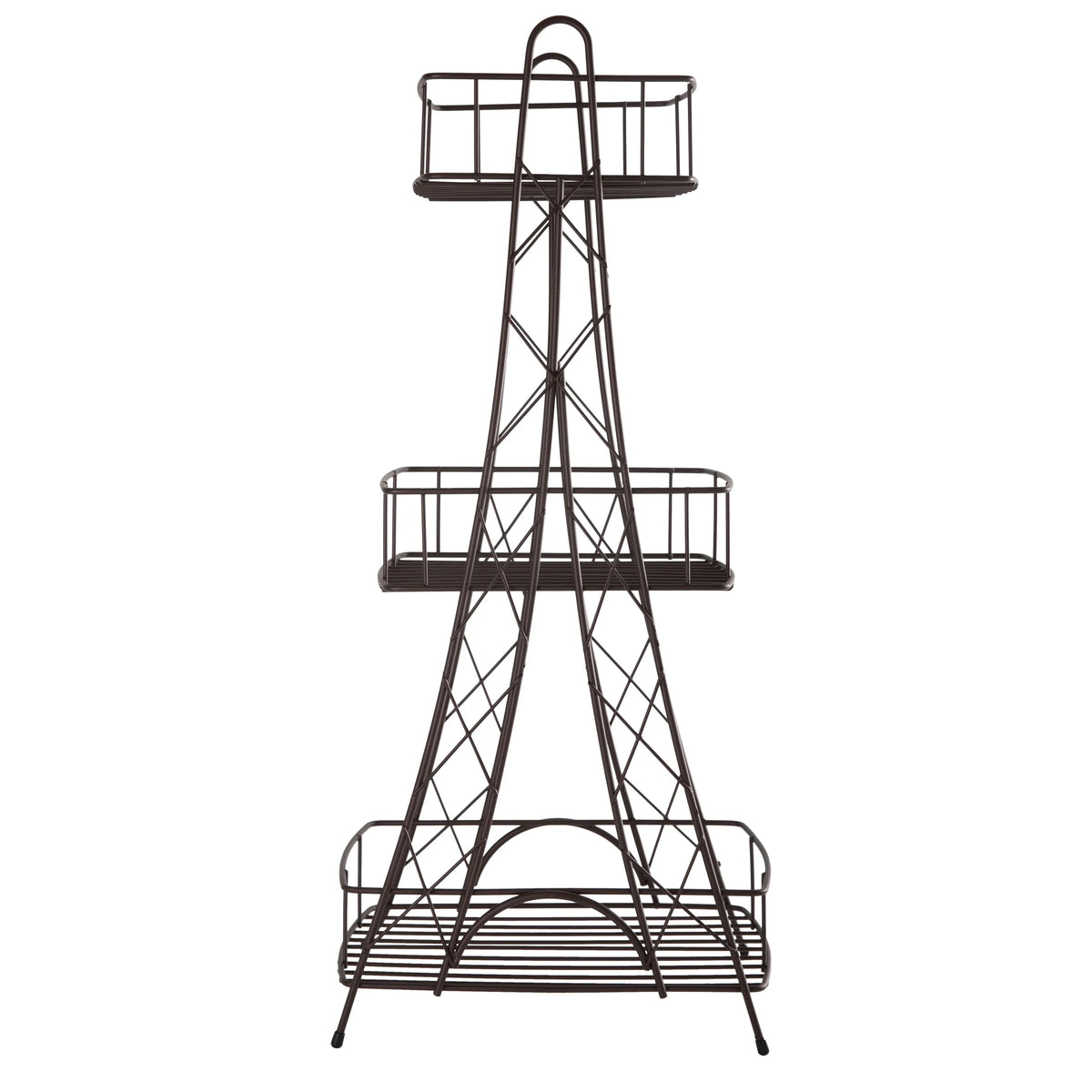 Paris Ville Des Lumieres Collection Eiffel Tower 3 Tier Spa Tower, 11"x 7"x 24.8" H