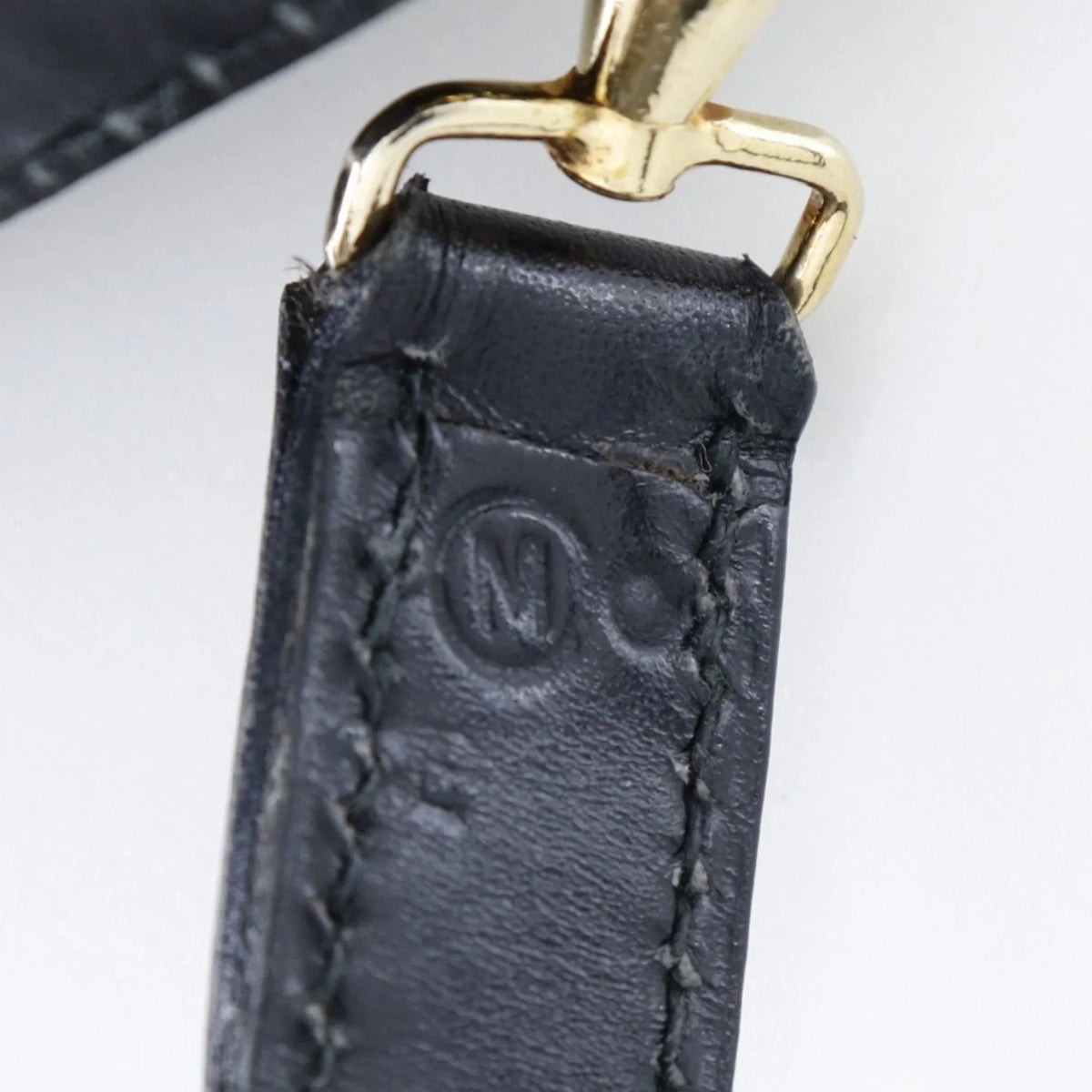 Pre-Owned Hermes  Double H Shoulder Bag Vintage Calf Made in France 1983 Black/Gold Hardware 〇M Crossbody Snap Button Ladies (Fair)