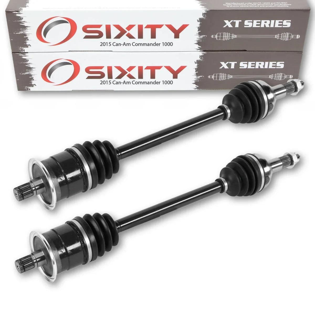 2 pc Sixity  Rear Left Right Axle compatible with Can-Am Commander 1000 2015 -    -P 4X4
