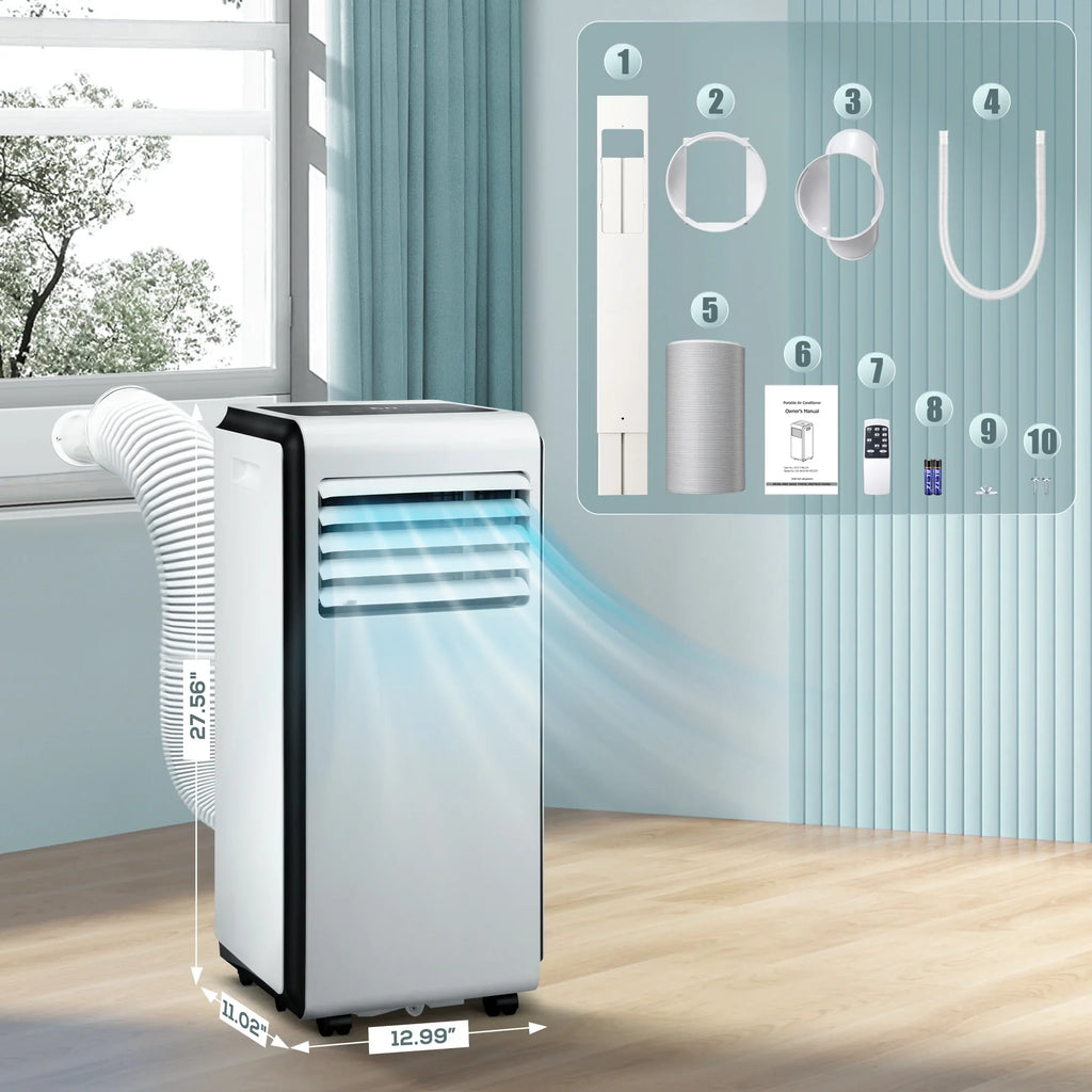 6,000  (10,000  ) Portable Air Conditioner, Dehumidifier, Fan, 3 in 1  with 24-Hour Timer